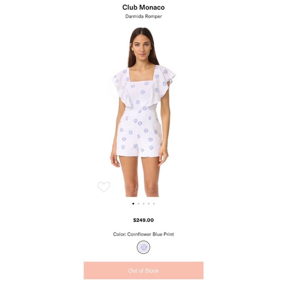 CLUB MONACO - Designer Darmida Ruffle Romper - Picture 2 of 6